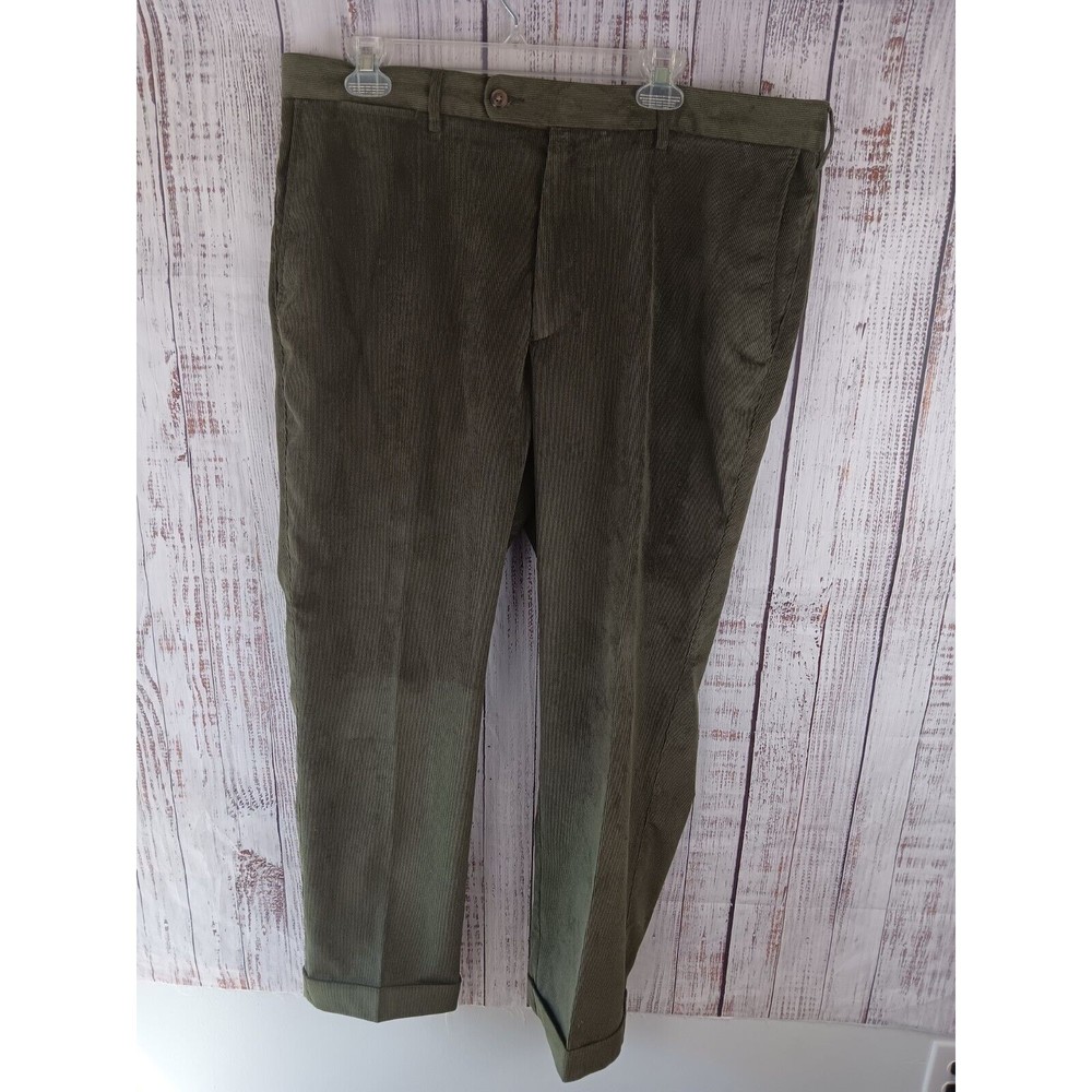 Peter Millar Pants Men’ 38 Green Corduroy Straight Fit Nanoluxe Classic Heritage